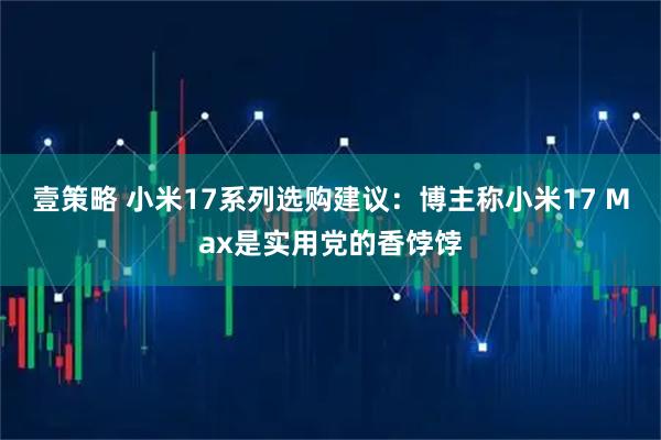 壹策略 小米17系列选购建议：博主称小米17 Max是实用党的香饽饽