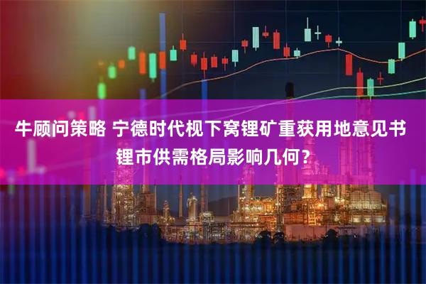 牛顾问策略 宁德时代枧下窝锂矿重获用地意见书 锂市供需格局影响几何？